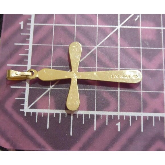 Very Nice Estate Found 14K Gold Filled Cross Pendant Signed M - Picture 3 of 3